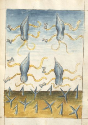 Keyeser Bellifortis - Elsaß um 1460 UB FrankfurtM Ms germ qu 15 - 174r.jpg (226.49 KiB) 43303 mal betrachtet Konrad Keyeser: Bellifortis. Elsass, um 1460. UB FrankfurtM Ms germ qu 15, Fol 174r
